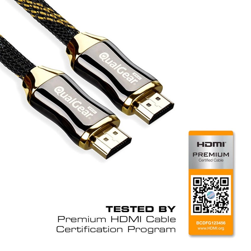 QualGear 3 Feet-2 Pack HDMI Premium Certified 2.0 cable with 24K Gold Plated Contacts, Supports 4K Ultra HD, 3D, 18Gbps, Audio Return Channel, Ethernet (QG-PCBL-HD20-3FT-2PK) - Image 3